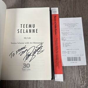 Teemu Selanne My Life by Teemu Selanne SIGNED 1st Edition Autographed Autograph